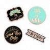 PinMart's Good Vibes Motivational Inspirational Enamel Lapel Pin Set - CZ17YSKS340