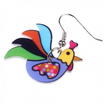 Chicken Earrings Acrylic Fashion Jewelry in Women's Drop & Dangle Earrings