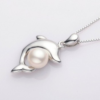 Dolphin Necklace Freshwater Cultured Sterling