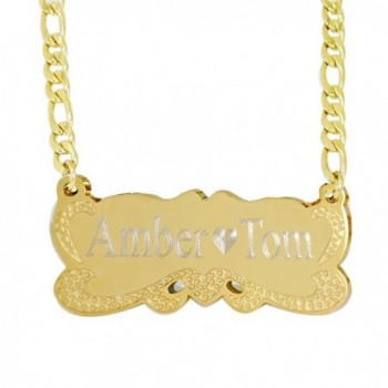 18k Gold Plate Personalized Name Necklace -Custom Made Any Name - C9127UMNQI5