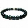 BLOODSTONE 8mm Round Genuine Crystal Gemstone Beaded Bracelet on Elastic Cord - CD12O41AKXN