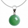 iSTONE Natural Pear Shape Pendant Necklace Stainless Steel Chain 18 inch - Green Aventurine - CO186ADYWIG