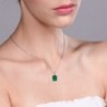 Emerald Green Sterling Silver Pendant