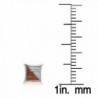 0.15 Carat (ctw) Red & White Round Diamond Micro Pave Setting Kite Shape Stud Earrings - CO119DYSPYJ