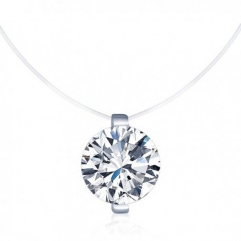 Infinite Solitaire Necklace Sterling Invisible - CD17YK3KDUM