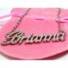 Name Necklace Brianna White Plated