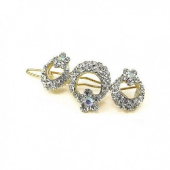 Glamorousky Elegant Flower Barrette with Silver Austrian Element Crystal (303) - CW118SODA5X