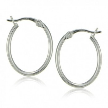 Sterling Silver Polished Dainty Earrings in Women's Hoop Earrings