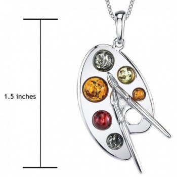 Sterling Painters Palette Pendant Necklace in Women's Pendants