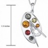 Sterling Painters Palette Pendant Necklace in Women's Pendants