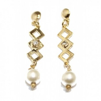 Sweet Water Pearl 5mm Earrings 18k Gold Plated Push Back Earring- Perla Aretes Enchapados - CF11ZGH2SQN