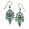 Adajio by Sienna Sky Antiqued Aqua Deco Sunburst Earrings 7697 - CZ12FN1ZOOT