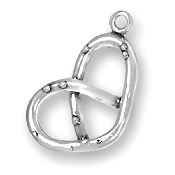 Corinna-Maria 925 Sterling Silver Pretzel Charm - CB118WU6NCB