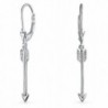 Bling Jewelry Sterling Silver Dangling Cupid Arrow Drop Leverback Earrings - CJ11WJRY4T7