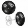 LilMents Black Womens Stainless Earrings