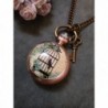 Vintage Quartz Locket Necklace Bronze