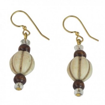 NOVICA Brass Glass Beaded Earrings