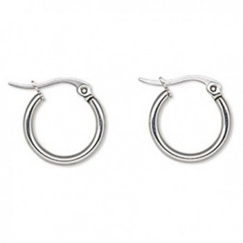 Hoop Earrings Stainless Steel 15.5mm Round - CN11HEHQMQZ