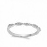 Clear Marquise Stackable Sterling Silver