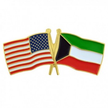 PinMart's USA and Kuwait Crossed Friendship Flag Enamel Lapel Pin - CK11L6BR6HT