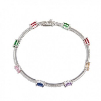 SilverLuxe Womens Sterling Zirconia Bracelet