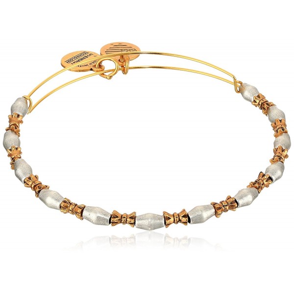 Alex and Ani Womens Juniper Beaded Bangle - Two-Tone - CY12IBVME5P