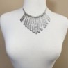 Boutique Statement Necklace Earring Hammered