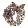 SEPBRIDALS Rhinestone Crystal Garland Flower Butterfly Brooch Pin Broach Pins Jewelry 4489 (Purple) - CJ12NU6JJH1