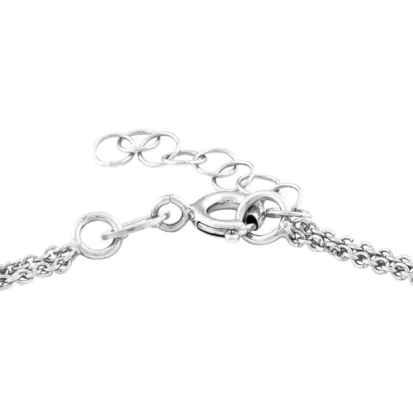 Sterling Silver 9" + 1" Extension Infinity Figure 8 Double Strand Anklet - CU11M5HTAKN