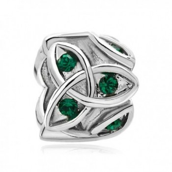 LovelyJewelry Celtic Claddagh Irish Charm May Birthstone Beads For Bracelets - CM12MXSY10F