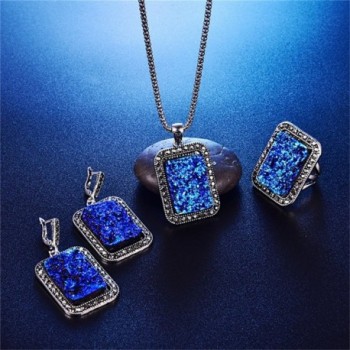 Fashion Colorful Necklace Earring Simulated in Women's Pendants
