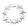 Silver Plated Nautical Starfish or Anchor Bracelet with Magnetic Closure - C311LVYI45T