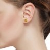 0 52 Round Yellow Citrine Earrings