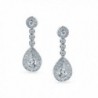 Bling Jewelry Teardrop Earrings Rhodium