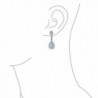 Bling Jewelry Teardrop Earrings Rhodium in Women's Clip-Ons Earrings