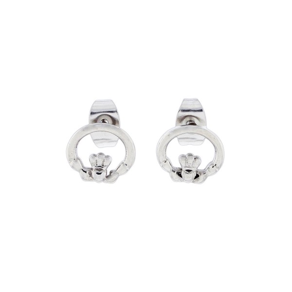 Quantum Stainless Steel Claddagh Post Earrings - CJ1803EGSZQ