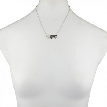 Lux Accessories Silvertone Globe Necklace in Women's Pendants