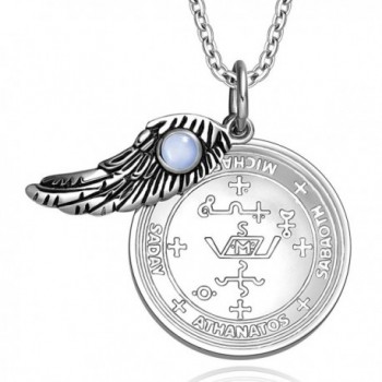 Archangel Michael Amulet Simulated Necklace in Women's Pendants