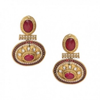Crunchy Fashion Bollywood Style Traditional Indian Jewelry Chandbali Earrings for Women - CY182265EO7