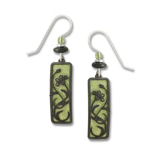 Adajio by Sienna Sky Celery Green Rectangle Overlay Earrings 7378 - CN1190OPQ6R