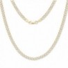 24" Curb / Cuban Italian Chain Two-Toned 14K Gold over .925 Sterling Silver / 3.5 mm - CN11CGK3SOJ