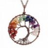 Tree of Life Necklace Agate Necklace Handmade Gemstone Chakra Necklace Gift for Her - multicolour - CG188YEOD99