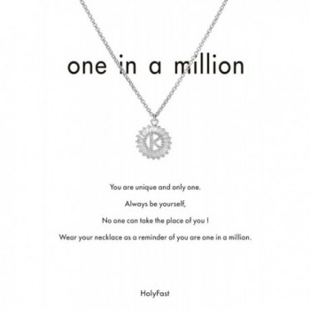 HolyFast Necklace Message Million Zirconia - Initial K - CX189IE8OUM