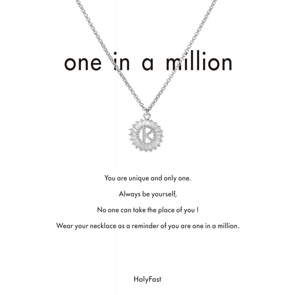 HolyFast Necklace Message Million Zirconia - Initial K - CX189IE8OUM