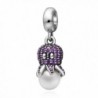 Octopus Pendant Charm 925 Sterling Silver for Charms Bracelet- Valentine's Day Gifts - purple - CU183RS3XR4
