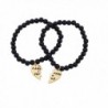 Lux Accessories Black Beaded Partners In Crime BFF Best Friends Matching Bracelet Set - CO120RWU9R1