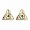 Trinity Knot Earrings Gold Plated & Crystal Irish Made - CO184AML4I9