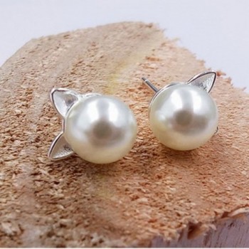 Earrings Sterling Silver Plated Imitation in Women's Ball Earrings