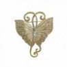 TTjewelry Pretty Butterfly Art Nouveau Brooch Pin Austria Crystal Gifts - White Gold-tone - C0129LJ4FM1