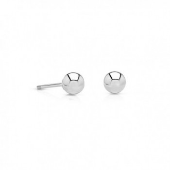 14k Gold Small Ball Stud Earrings with Secure and Comfortable Friction Backs- 3mm Diameter - C412EGQG0NB